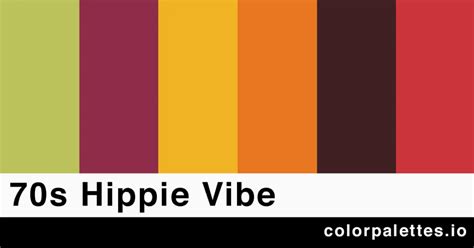 70s Hippie Color Palette Color Palettes