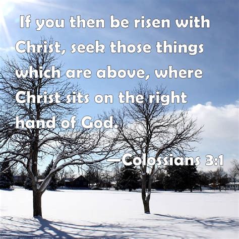 Colossians 31 If You Then Be Risen With Christ Seek Those Things