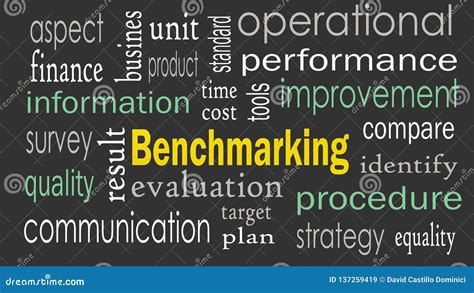 Benchmarking Concept Word Cloud Background Stock Illustration