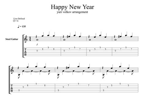 Happy New Year For Guitar Guitar Sheet Music And Tabs