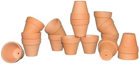 My Urban Crafts 2 Small Mini Terracotta Clay Pots Great For