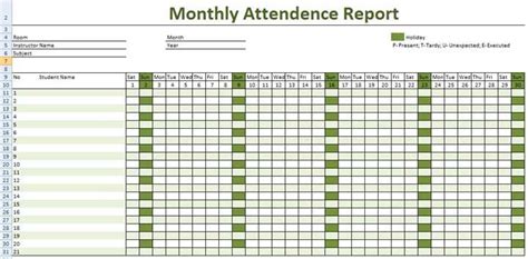 Office Attendance Sheet Format Online Staff Register Attendance