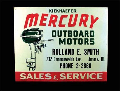 Mercury Outboard Motor Tin Sign