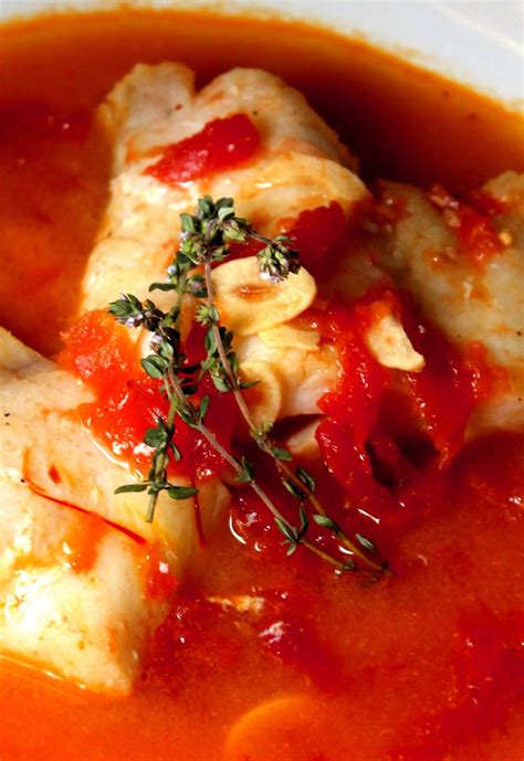 Spanish Style Cod With Tomato Saffron Broth The Gourmet Gourmand