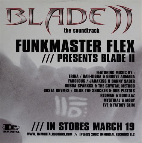 Blade Ii The Soundtrack Funkmaster Flex Presents Blade Ii Discogs