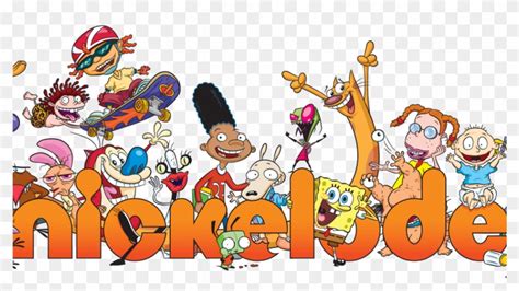 Nickelodeon Logo With Characters Hd Png Download 1200x6303885874