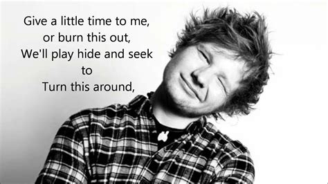 Ed Sheeran Give Me Love Lyrics Youtube