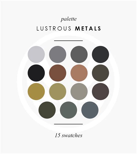 Peaces Place Lustrous Metals Colour Palette Based On Real Metal