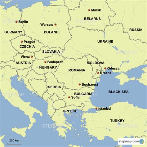 Stepmap Modern Day Eastern Europe Landkarte Für Ukraine