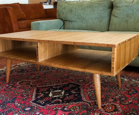 Mid Century Modern Style Coffee Table Made With Plyboo Bamboo Plywood
