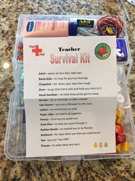 Healthy Creative Home Getting Fit And Being Crafty Survival Kit For Teachers Teacher Survival