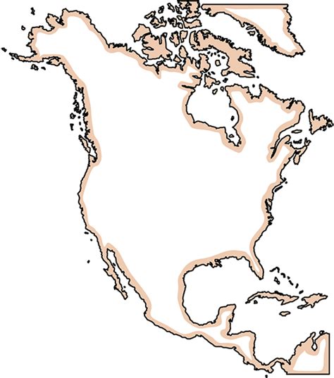 Blank North America Map With States Hd Png Download Transparent Png