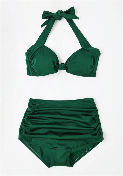 Esther Williams Bathing Beauty Two Piece Swimsuit In Emerald Mod