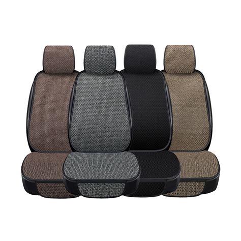summer flax car seat cover four seasons front linen fabric cushion breathable protector mat pad