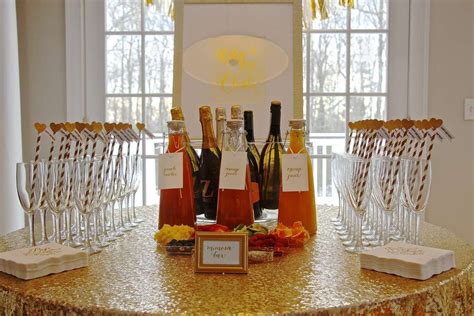 Gold And Champagne Birthday Party Mimosa Bar See More Party Planning