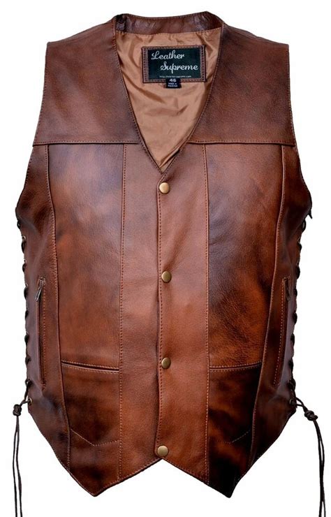New Mens 10 Pockets Concealed Carry Retro Brown Buffalo