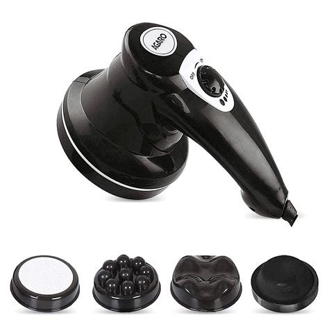 Agaro Atom Electric Handheld Full Body Massager With Massage Heads Variable Speed Settings