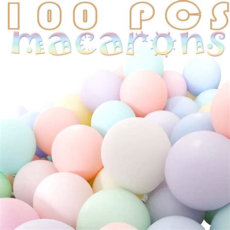 Buy Pcs Inch Pastel Latex Balloons Large Big Round Macaron Candy Colored Rainbow Assorted