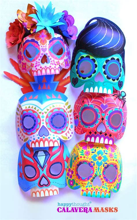 Make These Wonderful Calavera Mask For Day Of The Dead Printable