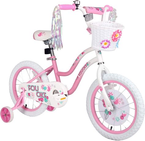 Coewske Princess Kids Bike 16 Inch Wheel Boys Girls Bicycle With