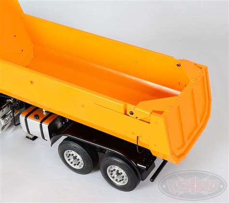 Load line gravel box with pony pup dump trailer. 스케일아트 | 1/14 Earth Mover 490 Hydraulic Semi End Dump ...