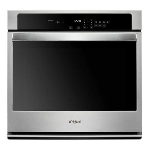 Whirlpool 43 Cu Ft Single Wall Oven In Stainless Wos31es7js