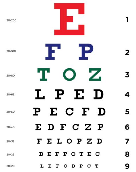 10 Best Free Printable Preschool Eye Charts Printablee Com 50 Images