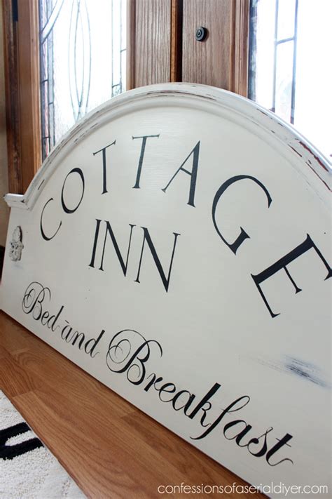 Headboard Turned Cottage Inn Bed And Breakfast Sign Confessions Of A