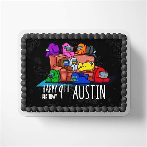 Decorate Your Birthday Party Table With Among Us Imposter Cake Topper