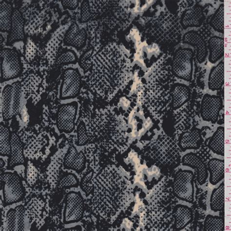 Ity Greyblack Snakeskin Jersey Knit 30499 Fashion Fabrics