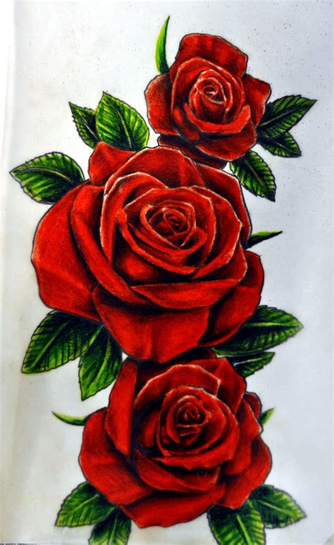 This is the best flower tattoo to on a man's upper arm. Pin by Zanda Vilka on Tattoo | Rose drawing tattoo, Red ...