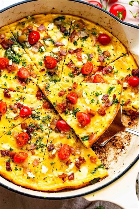 Easy Bacon And Spinach Frittata Recipe Diethood