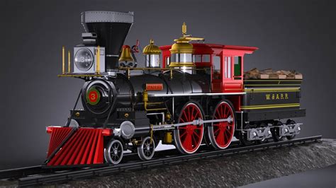 The General 4 4 0 Steam Locomotive 3d Model By Squir