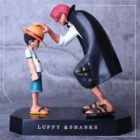 One Piece Hand Made A Childhood Luffy Red Haired Shanks Touching The