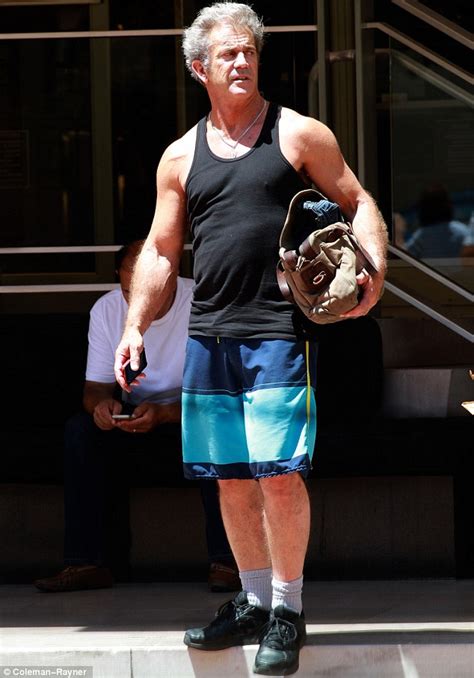 Mel Gibson 58 Shows Off His Bulging Biceps After Finishing Up A