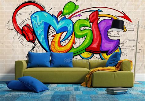 Wall Murals And Posters Music Graffiti Mcgr1040en