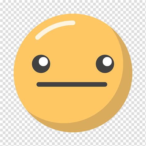 Smiley Neutral Face Emoticon Emotion Icon Yellow Cartoon