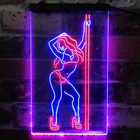 Stripper Dancer Pub Club Dual Color Led Neon Sign St6 I3813 Etsy