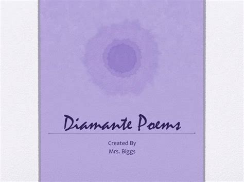 Ppt Diamante Poems Powerpoint Presentation Free Download Id6105633