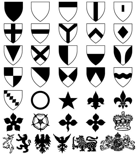 Heraldic Shield Coat Of Arms Vector And Photoshop Shapes