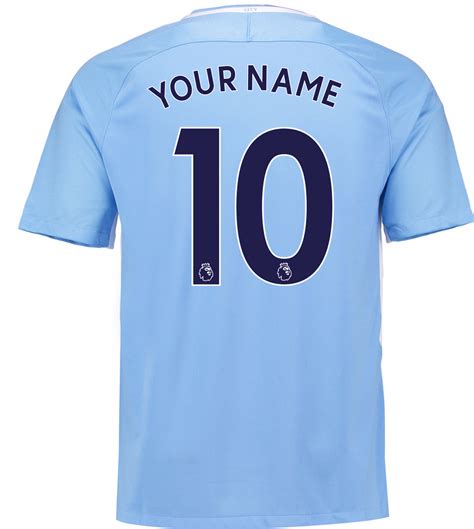 Manchester City Home Custom Name Number Men Soccer Jersey Football