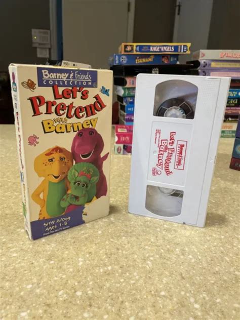 BARNEY FRIENDS Lets Pretend With Barney VHS RARE TAPE OOP HTF Tested PicClick