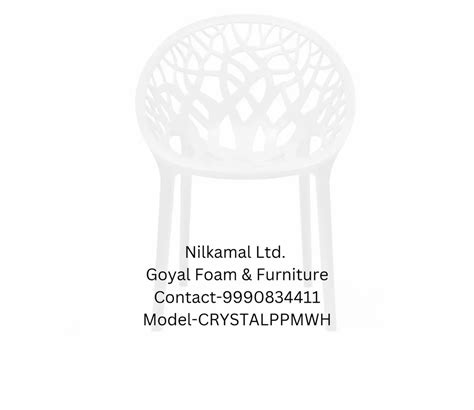 Nilkamal Crystal Polypropylene Armless Chair Milky White At Rs 1900