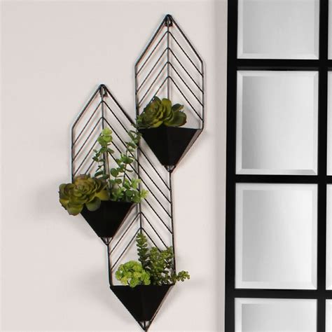 Tain Geometric Metal Wall Hanging Planter Wall Décor Wall Planters