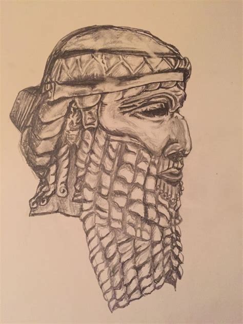 Sargon Of Akkad Mesopotamia C 23rd 22nd Century BC Male Sketch