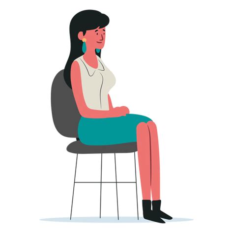 Woman Character Sitting On Chair Png And Svg Design For T Shirts