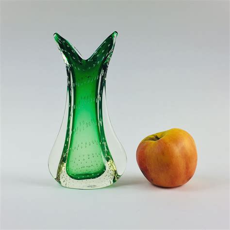 Vintage Vase Bullicante Murano Glass By Archimede Seguso Italian 1970