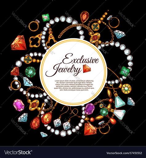 Poster Of Jewelry Fashion Accessories Royalty Free Vector