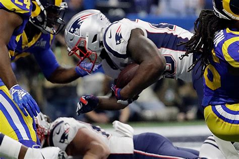 Patriots Rb Sony Michel After Scoring The Only Super Bowl Liii Touchdown God Is Good Sports