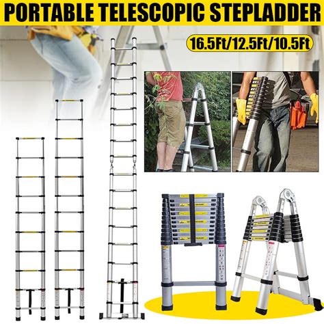 44m Telescopic Ladder Aluminium Extendable Ladder Lightweight Multi